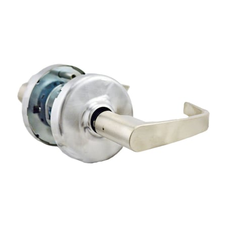 Corbin Russwin Newport Lever and D Rose Sngl Cylinder Storeroom Grade 2 Std Dty Lever Lock L4 Keyway Satin Chrome CL3857NZD626